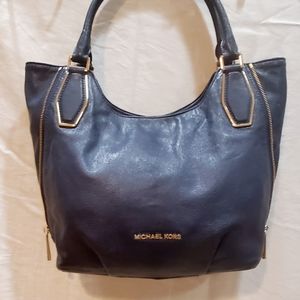 Deep blue Micheal kors purse/ expandable sides
